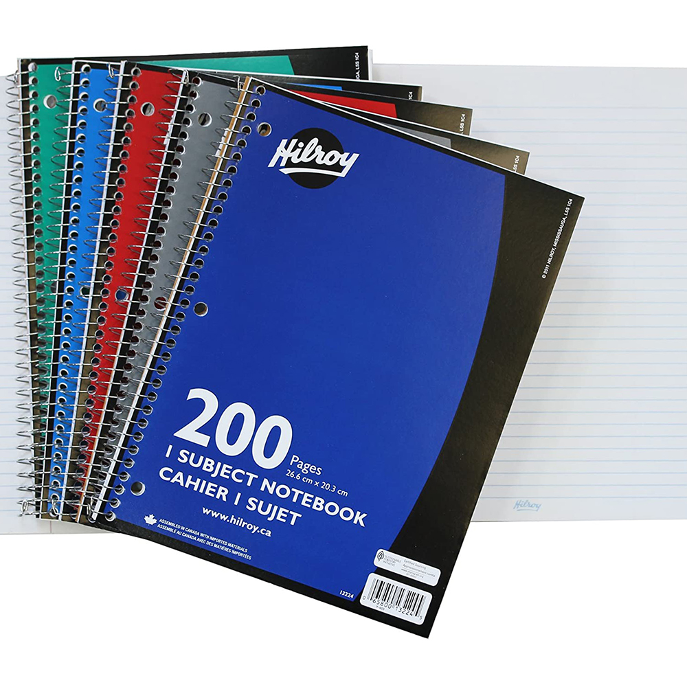 Hilroy Coil Notebook (10 1/2" x 8") (200 Pages)